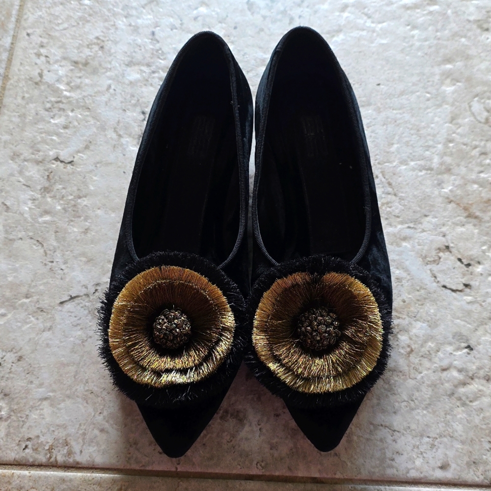 Sanayi velvet flats